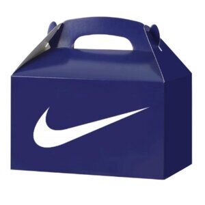 Basketball Theme Party Favor Gift Box Set Gable Box Blue and White 10 Pack